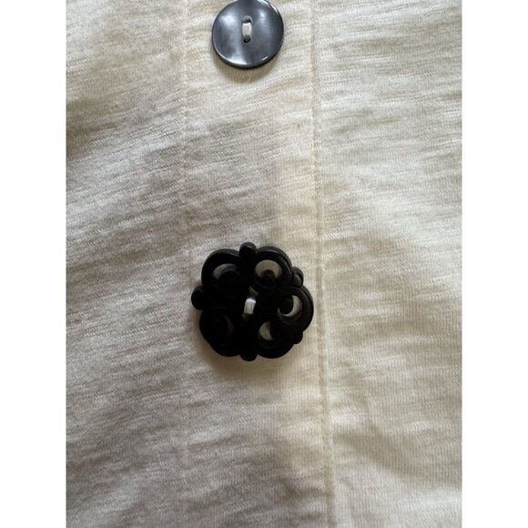 Soft Surroundings Size XL Danielle Cream Sleeveless Tunic Top Buttons Lagenlook - Picture 9 of 15